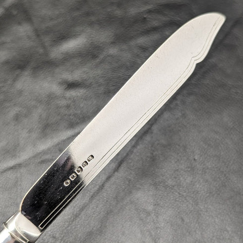 British antique silver plated cutlery set 6x2 Albany pattern in tray